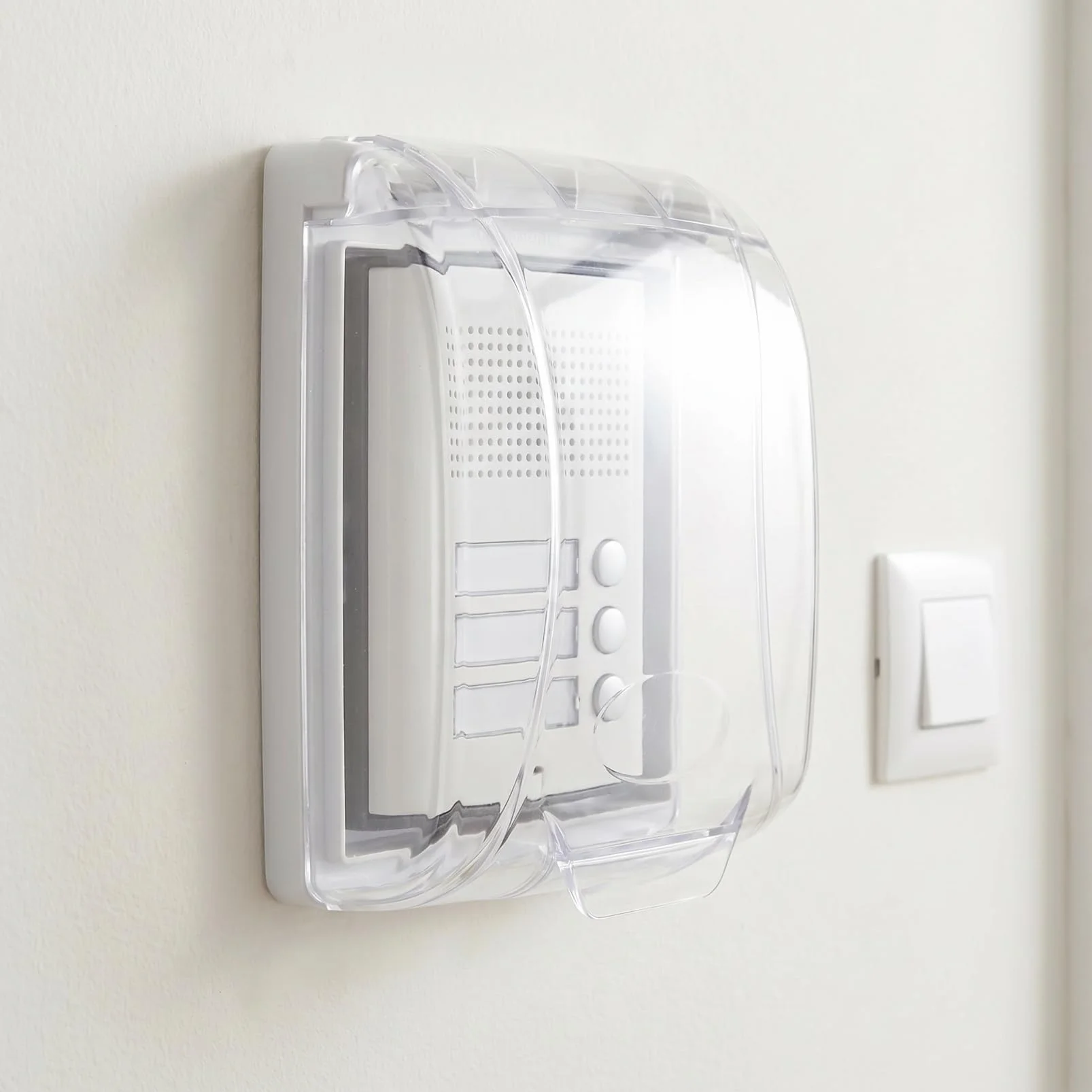 HOMSFOU Cubierta Transparente para Timbre Exterior, Resistente a la Lluvia, Compatible con Controles de Acceso