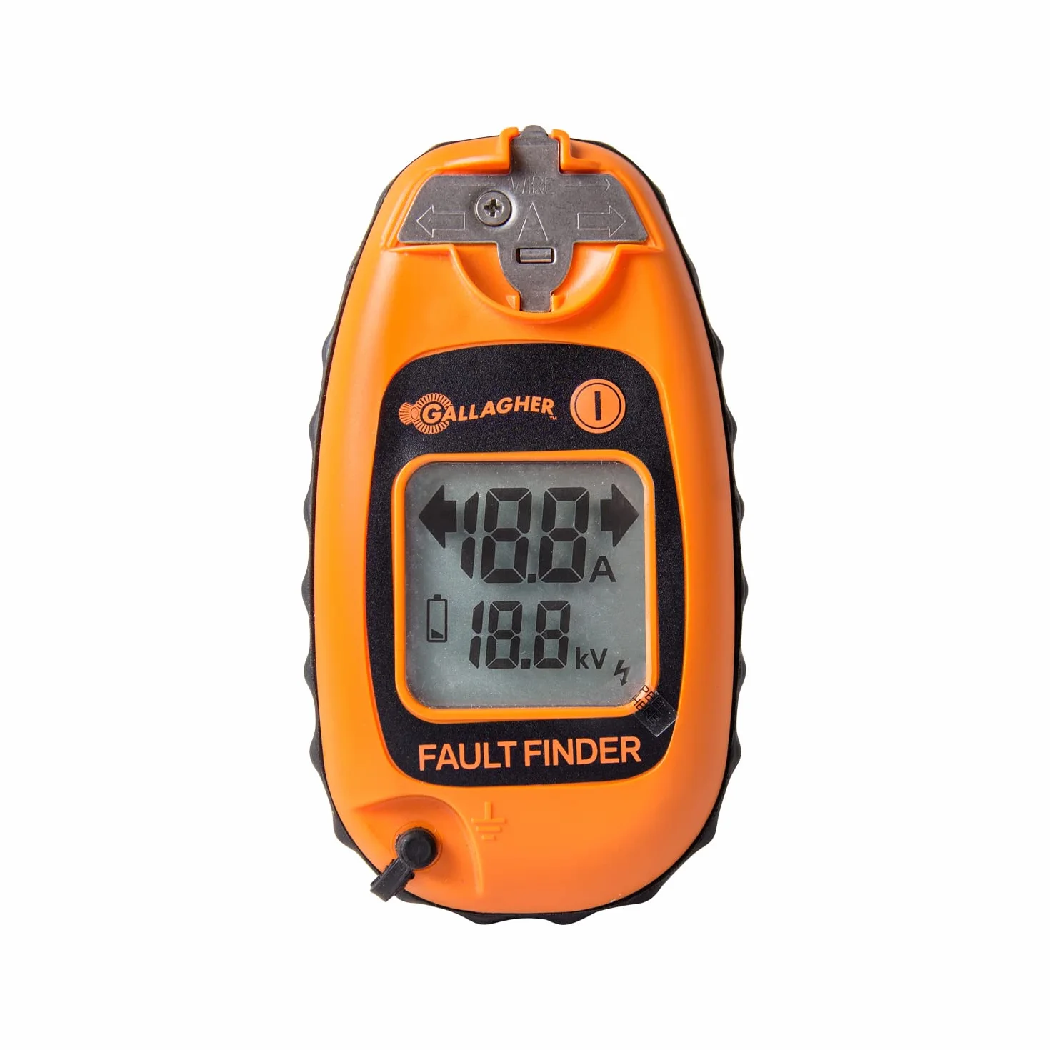 Gallagher Fault Finder – Comprobador de corriente para valla de pastos – Comprobador de vallas para comprobar de forma segura la tensión en la valla – Diseño compacto y práctico - Pantalla LCD