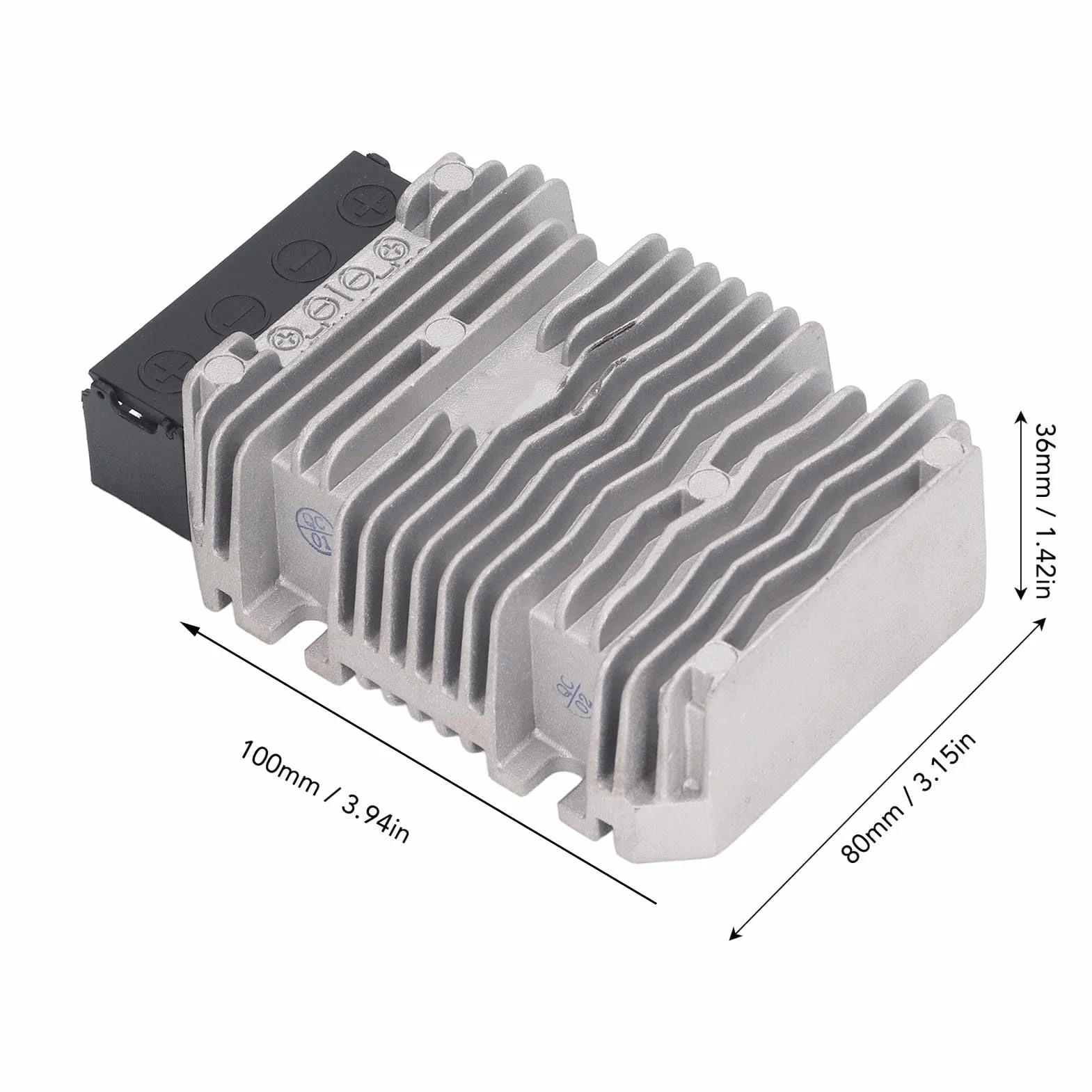 Elprico Transformador de Voltaje Eficiente del Módulo DC para Motores de Vehículos, DC36 Convertido de 48V a DC 12V, Protección IP67 para Sistemas de Seguridad
