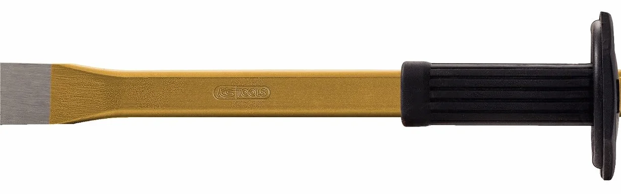KS Tools 162.0206 - Cincel de albañil con protector de manos (tamaño: 33 x 500 mm)
