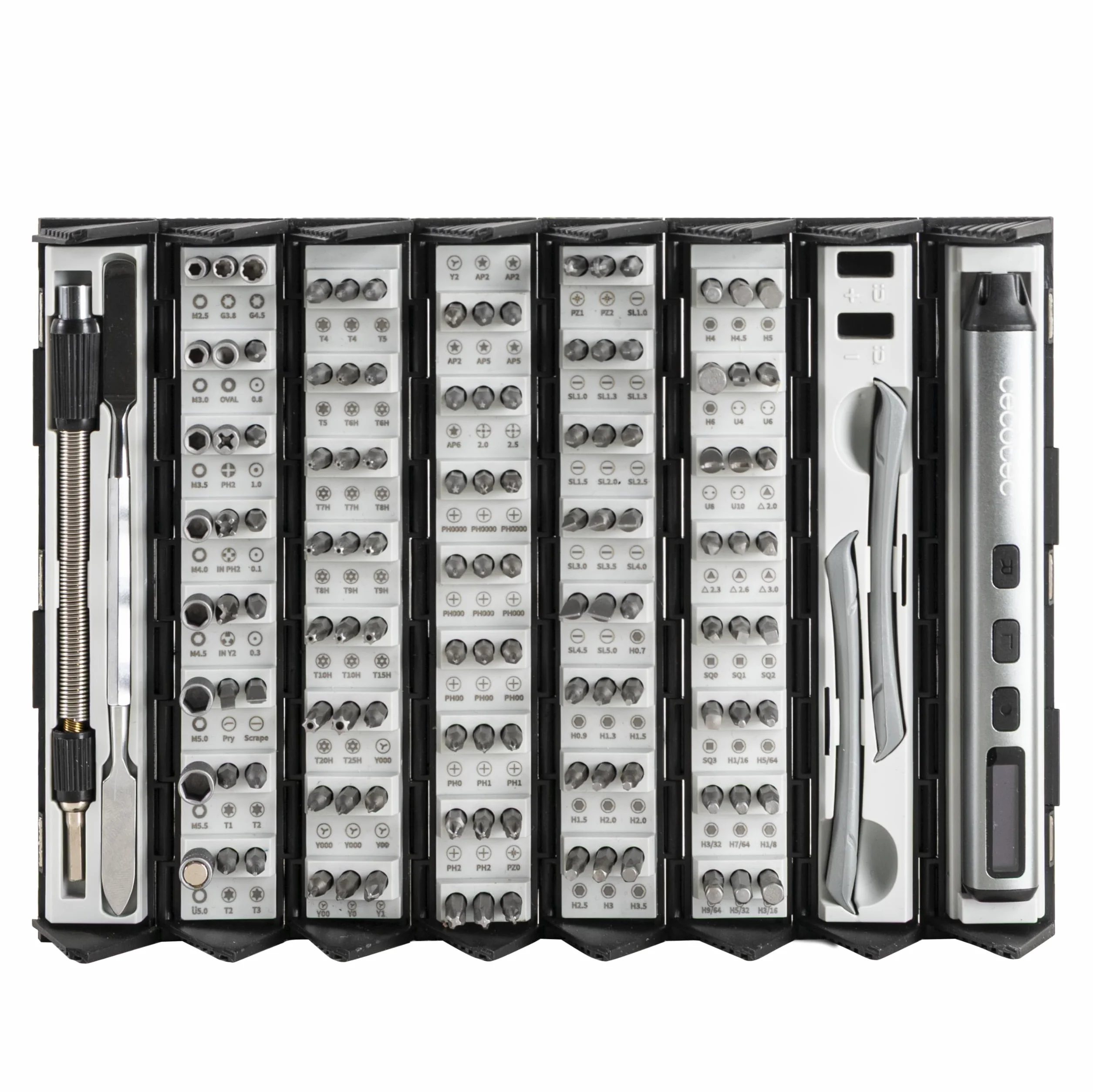 Cecotec Destornillador Eléctrico PrecissionGyro 5000 Infinity Auto, Kit de Precisión 128 piezas, Multiples Puntas Incluidas, Estuche, Magnetizador integrado