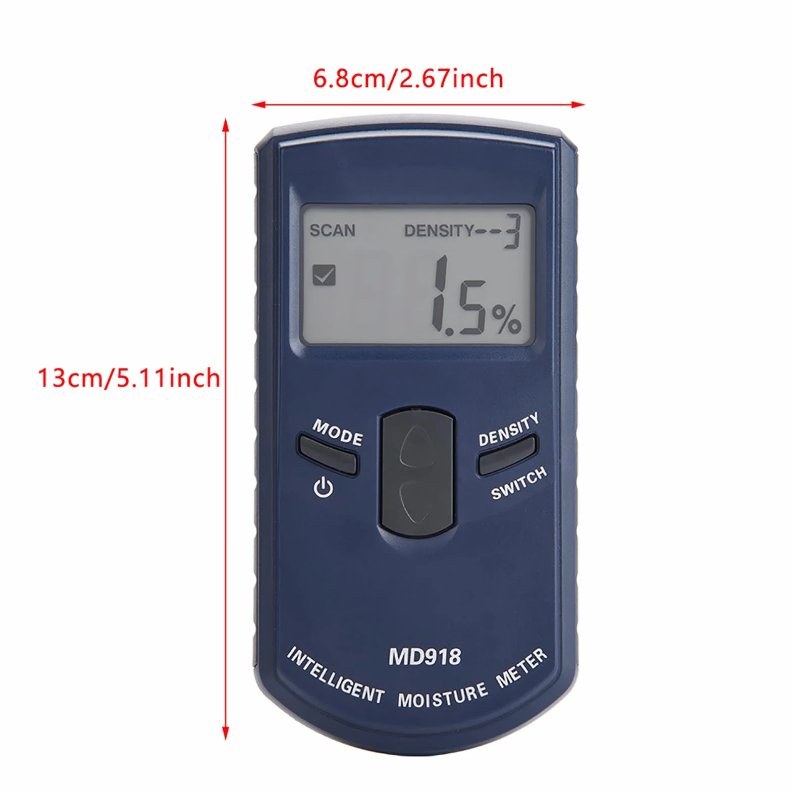 Medidor de Humedad Digital de Pared, Detector de Humedad para madera sin Pin, rango de medición 4% ~ 80% HR, resolución 0,5%, para mampostería, madera, hormigón, soleras y yeso