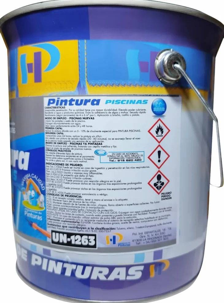 PINTURA DE PISCINA AL DISOLVENTE CLOROCAUCHO 4 L (AZUL INTENSO)