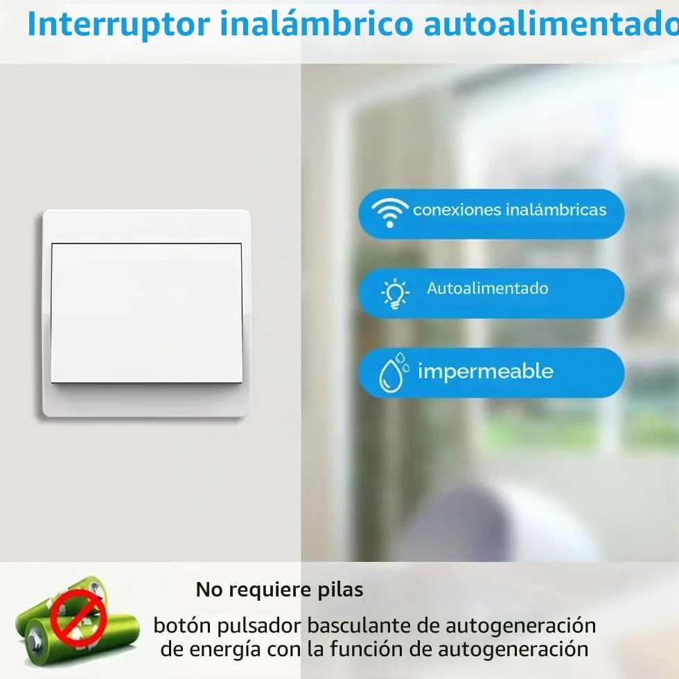 220v interruptor inalambrico autoalimentado cinetico interruptores inalambricos sin bateria rf interruptor remoto pulsador inalambrico conmutador luz inalambrico para iluminacion del hogar