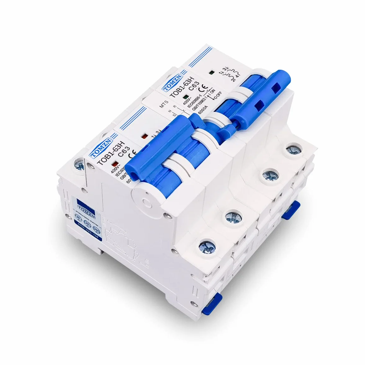 2P + 2P MTS AC Interruptor de Transferencia de Transferencia Manual de Doble Potencia MCB 50HZ / 60HZ Disyuntores 689 (Size : 32A)