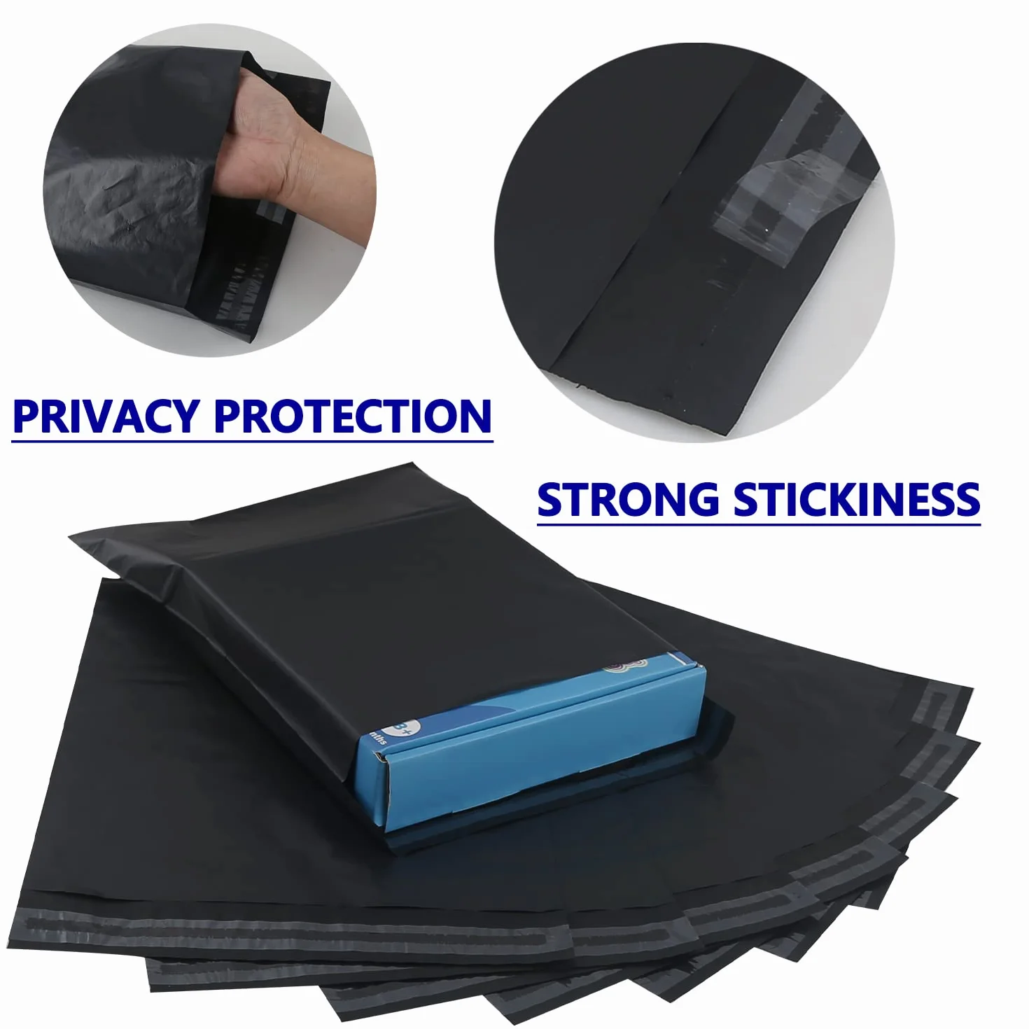 Lote de 100 Bolsas para Envíos de Plástico 40x50cm Paquetes para Enviosde Negro Polietilen Bolsas Envios Paquetes Ropa Impermeable Opacas Autoadhesivo Sobres para Envios para Correo Bolsas