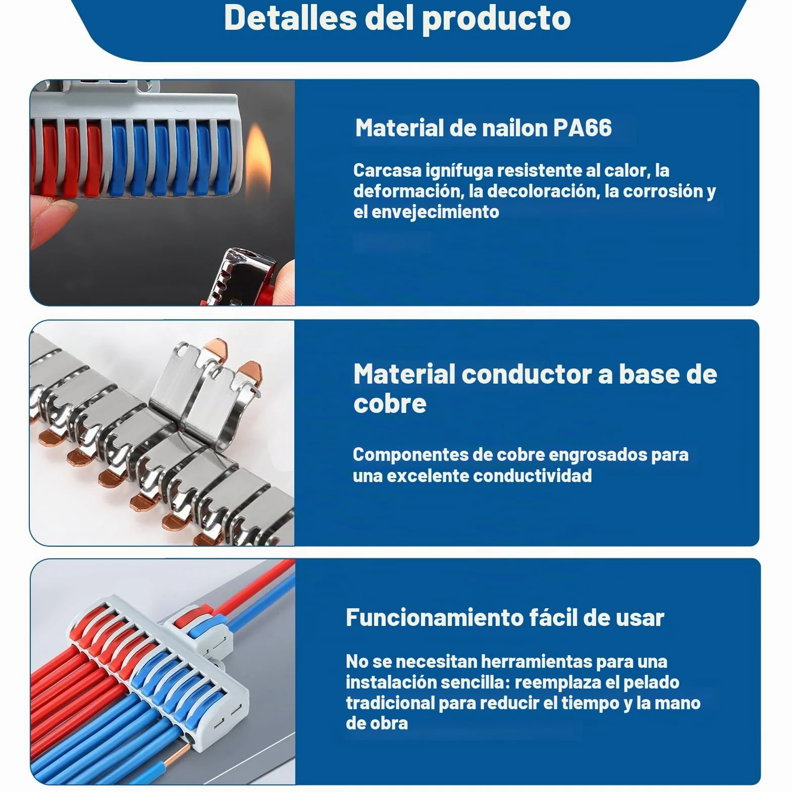 Terminales de Conexión Rápida, 7 Piezas, Bloque Terminal 2 en 12 Fuera, Conectores Eléctricos para Circuito