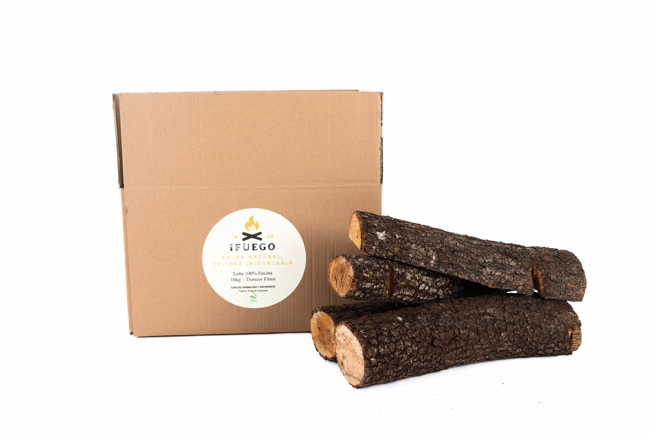 Leña para Barbacoas 100% Encina de Fácil Encendido (10kg)