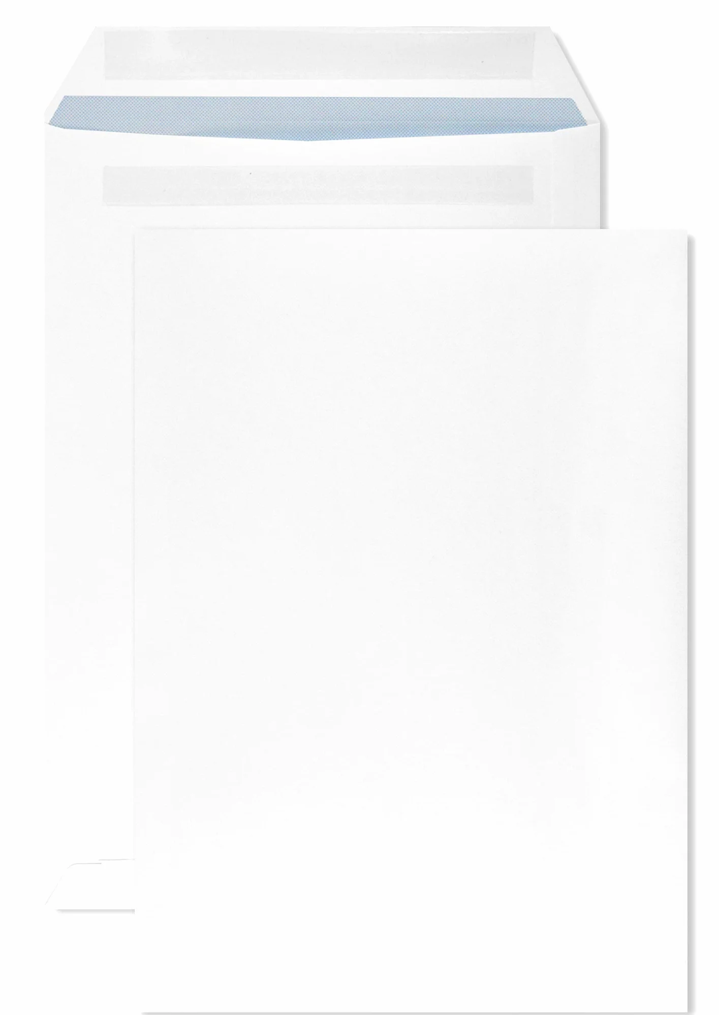 Sobres C4 229 x 324 mm 90 g papel blanco con impresión interior azul cierre autoadhesivo Netuno