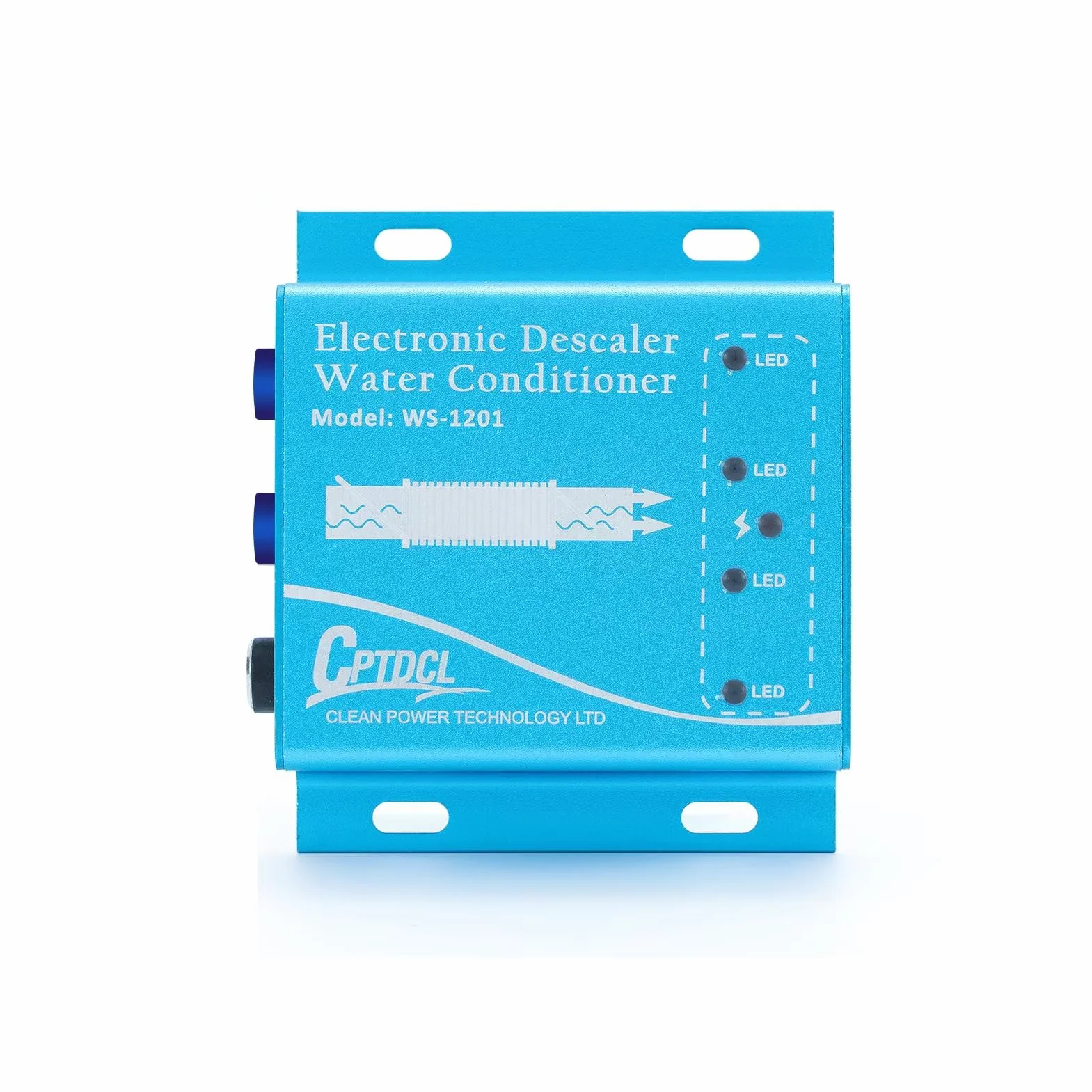 Sistema Descalcificador Electrónico de Agua sin Sal, Acondicionador para Agua Dura, Reduce Incrustaciones, para Todo Tipo de Mangueras Hidráulicas,9V,Dureza del agua: 10-12.5GPG (azul)