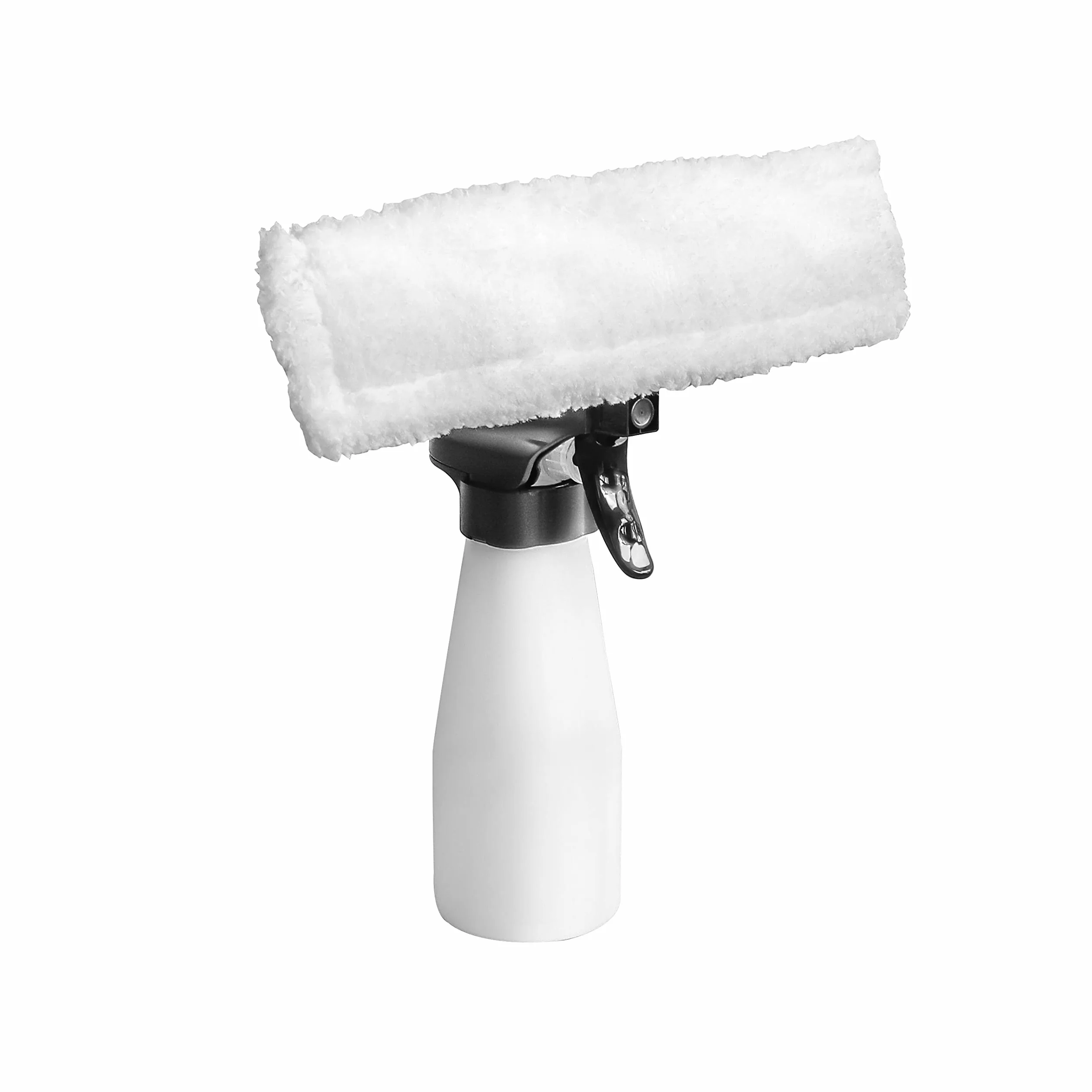 STARK Limpiacristales Eléctrico para Ventanas. Con batería recargable, depósito extraíble, biotella spray, escobilla de repuesto y 2 paños de microfibra (Rojo).