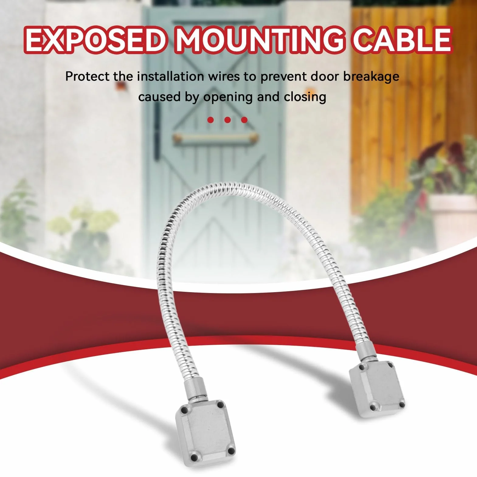 HERCHR Cubierta De Cable De La Puerta, Conducto De Cable De Puerta, Bucle De Puerta, Protector Cable Cargador Hebilla De Puerta para Sistemas De Acceso