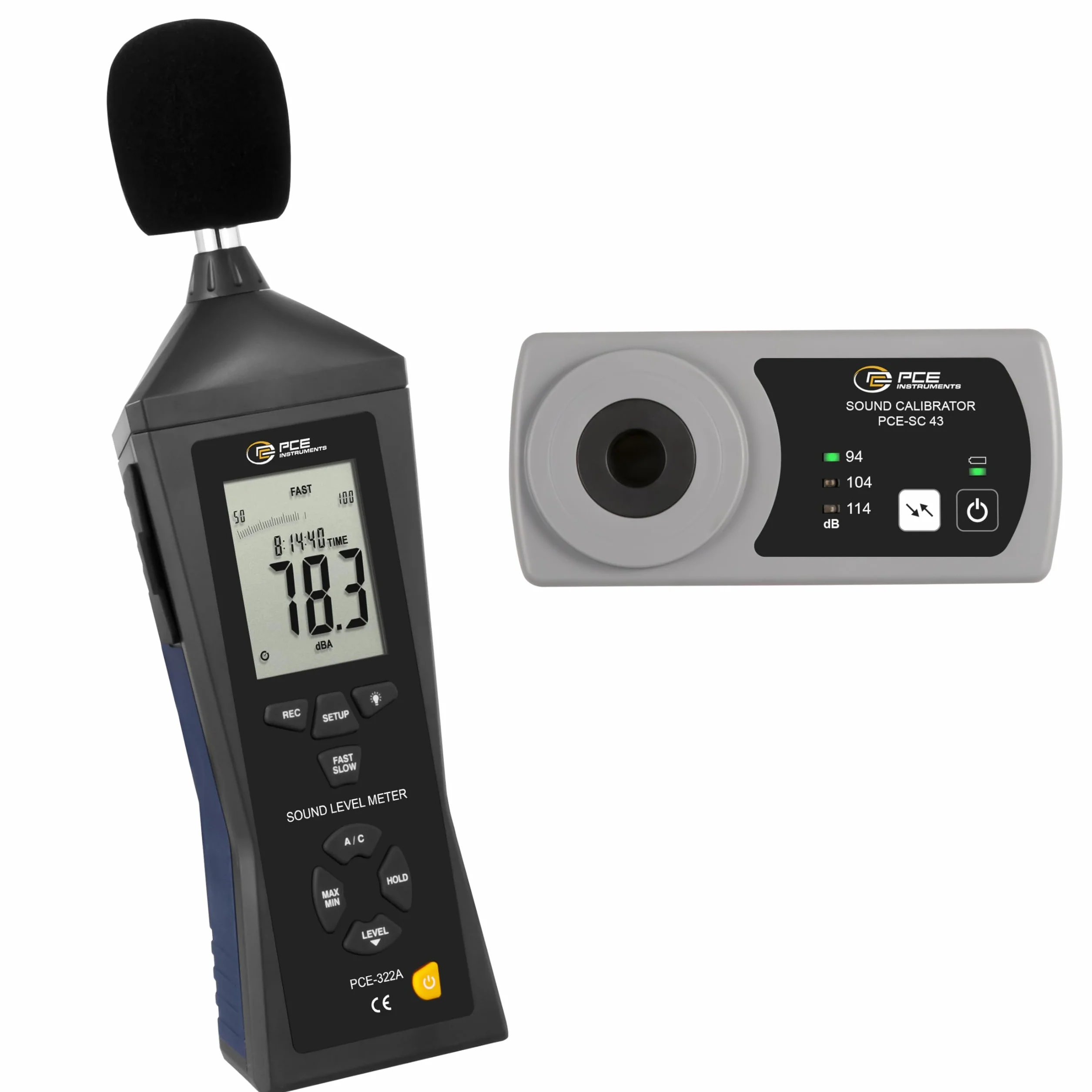 Sonómetro con calibrador acústico PCE-322-SC43 PCE Instruments