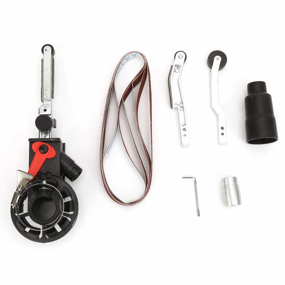Adaptador de Mini Lijadora de Banda, Fácil de Instalar, Adaptador de Cabezal de Lijado para Lijadora de Banda, Herramienta de Pulido Profesional para Amoladora Angular, Accesorio