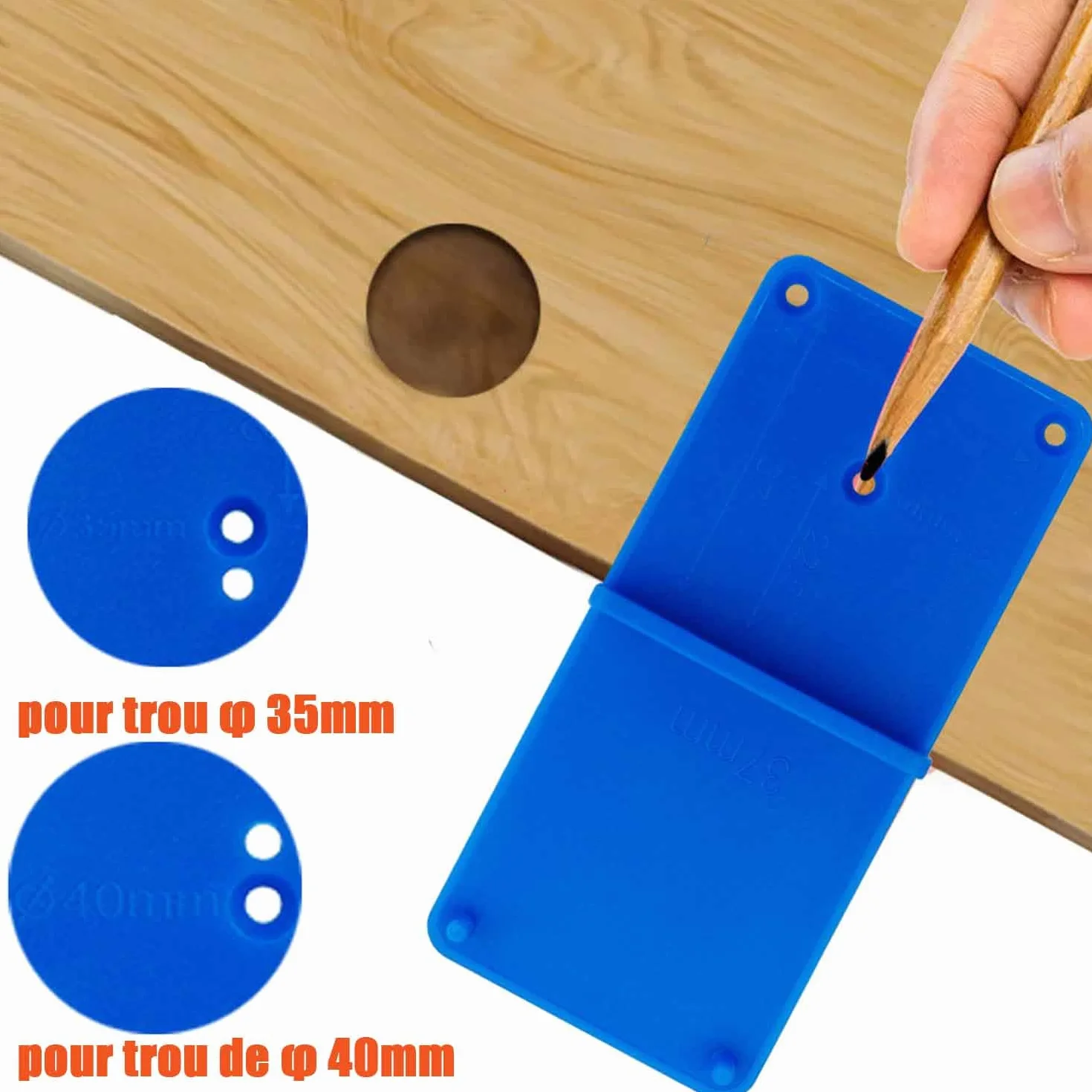 Treki Guía de Broca de Perforación de Bisagra 35mm Brocas de Plantilla de Bisagra Forstner para Bisagras de Gabinete Placas de Montaje Carpintería Bricolaje Muebles de Ventana