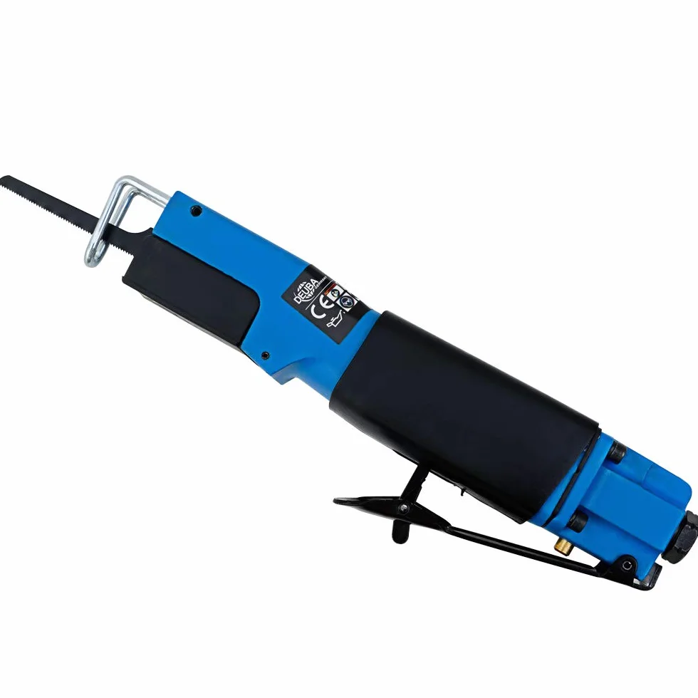 Monzana Sierra Neumática de Aire Comprimido 6 Hojas 2 Llaves Allen 10.000 rpm Mango de Goma Cortadora de Metal