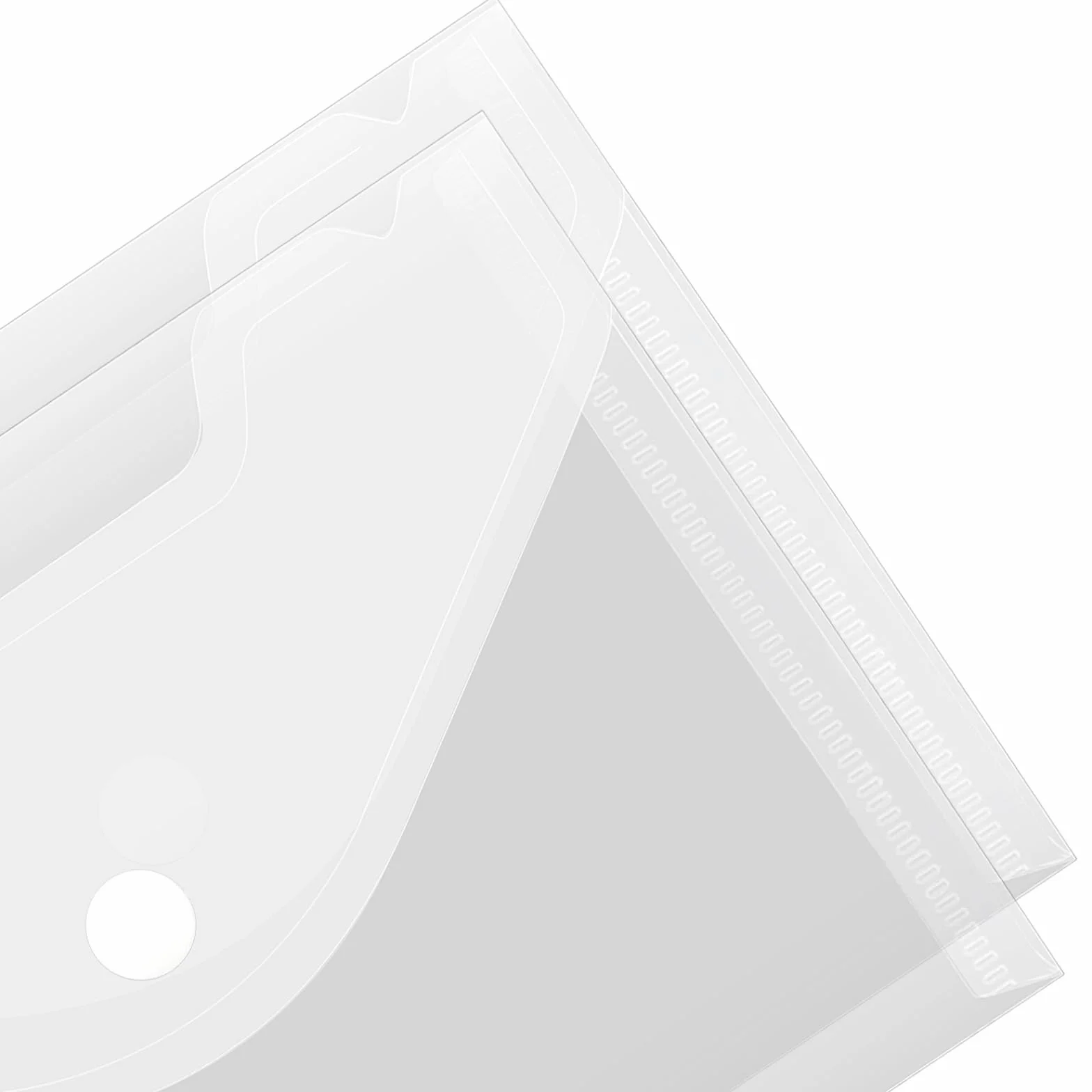 Carteras transparentes A6, sobres de plástico para archivos, paquete de 100