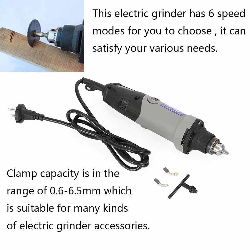 Mini Amoladora Eléctrica 400W 28000RPM 6 Velocidad Variable Mini Amoladora Eléctrica Taladro Eléctrico 220V Tallado Corte