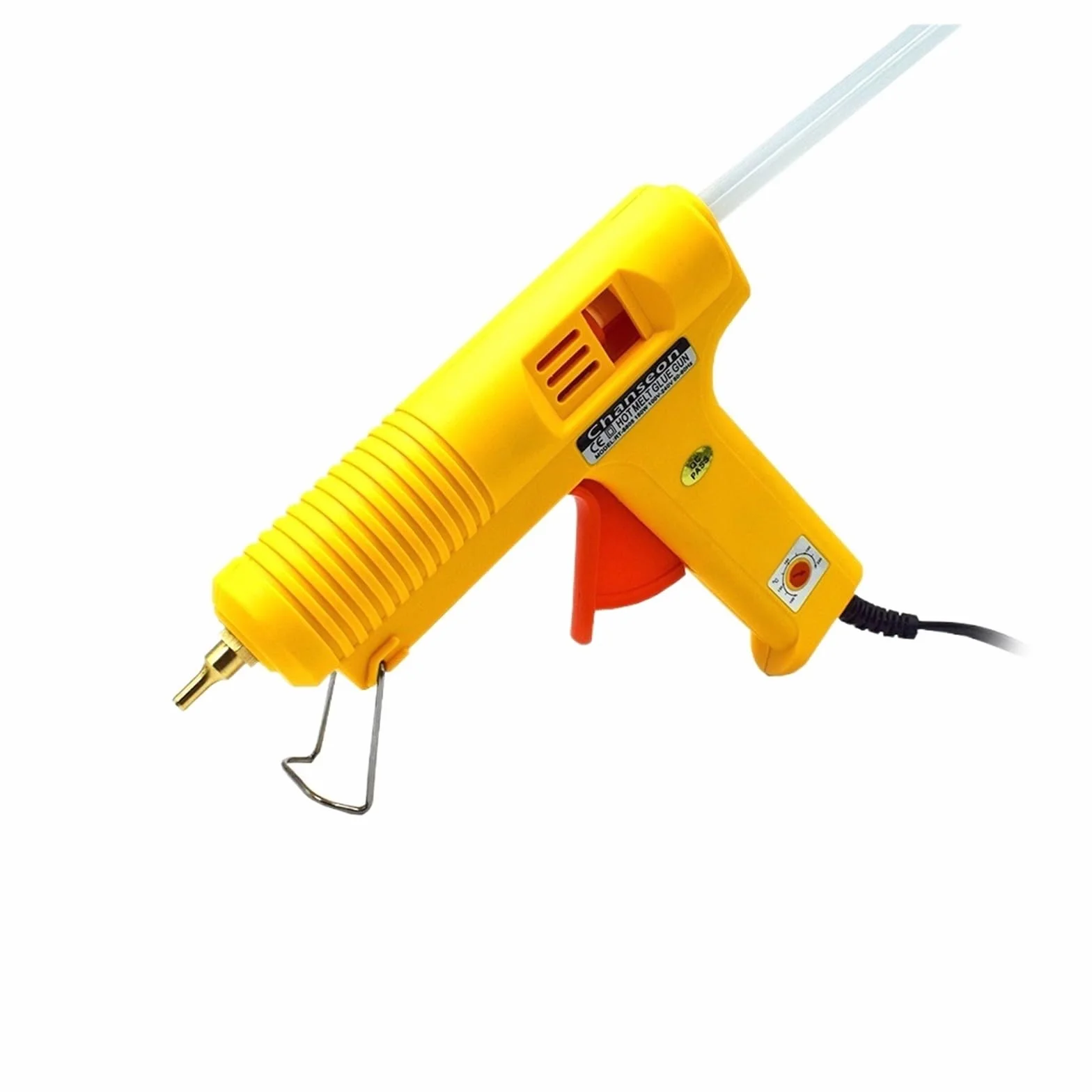 Pistola Silicona Caliente, Pistola de pegamento de fusión en caliente de 150W con 10 Uds. Palos blancos de 11mm * 200mm temperatura ajustable intelinte, boquilla de cobre de 5 uds.(Kitchen treasure)