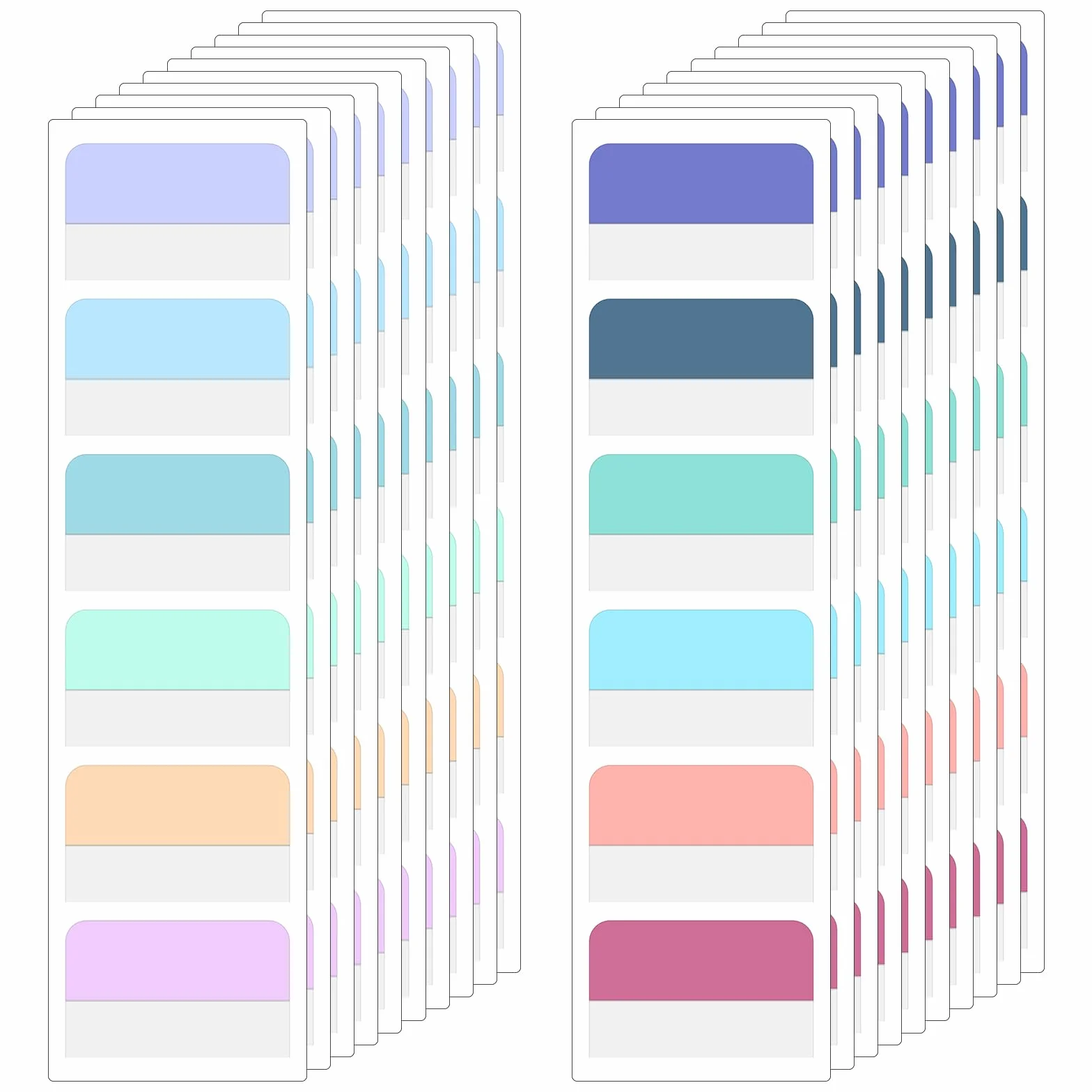 JIEYAO 120 pestañas adhesivas para cuadernos, pestañas de índice adhesivas de libros de colores, pestañas de anotación reposicionables, pestañas adhesivas pastel, marcadores de página para anotar