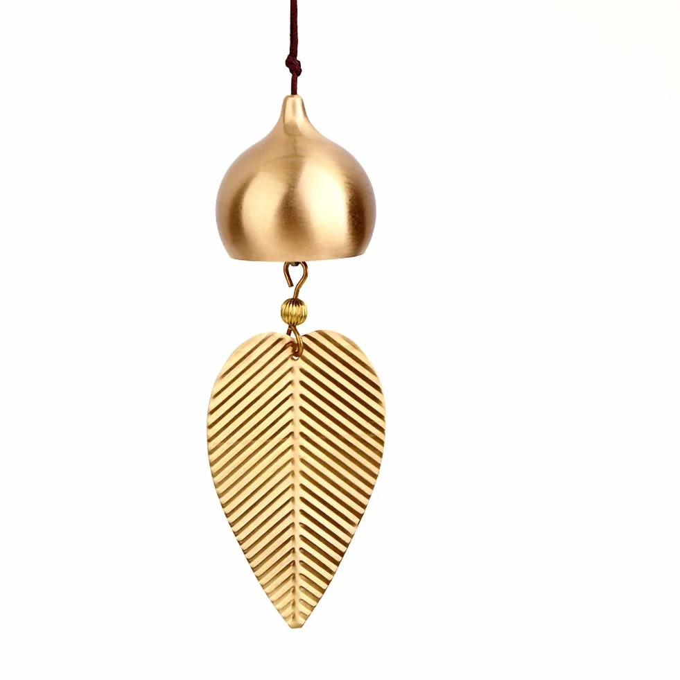Campana China Feng Shui de Hoja Dorada para Riqueza y Seguridad