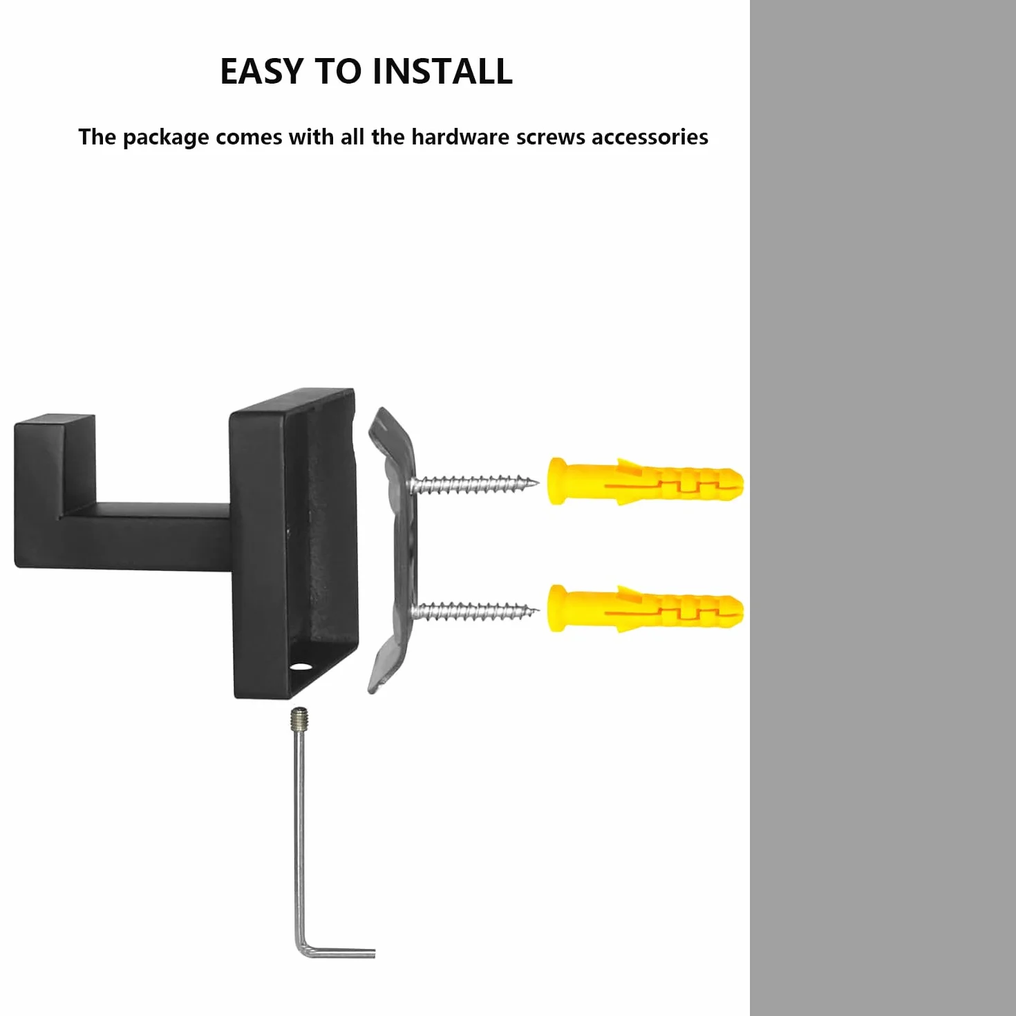 Gancho de acero inoxidable SUS 304 para albornoz, color negro mate, ganchos de pared para baño, cocina, toallas, albornoces, armarios, esponjas, para baño y hotel