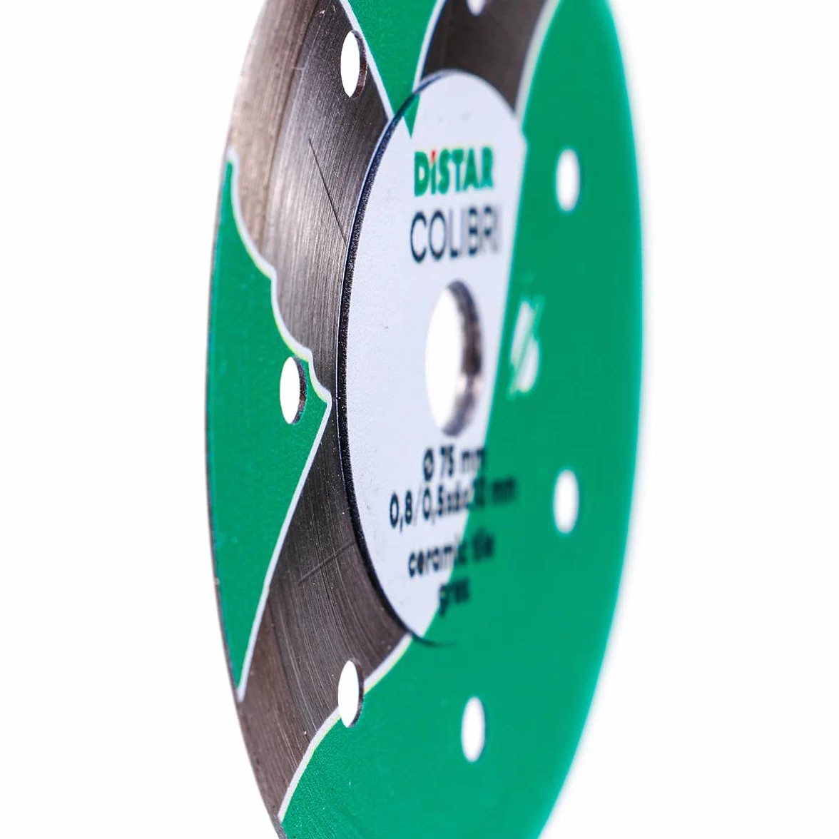 DiSTAR Disco de corte de diamante Colibri, diámetro de 76 mm x 10 mm, ultrafino de 0,8 mm para gres porcelánico y cerámica, disco de corte profesional para amoladora angular inalámbrica y pequeña