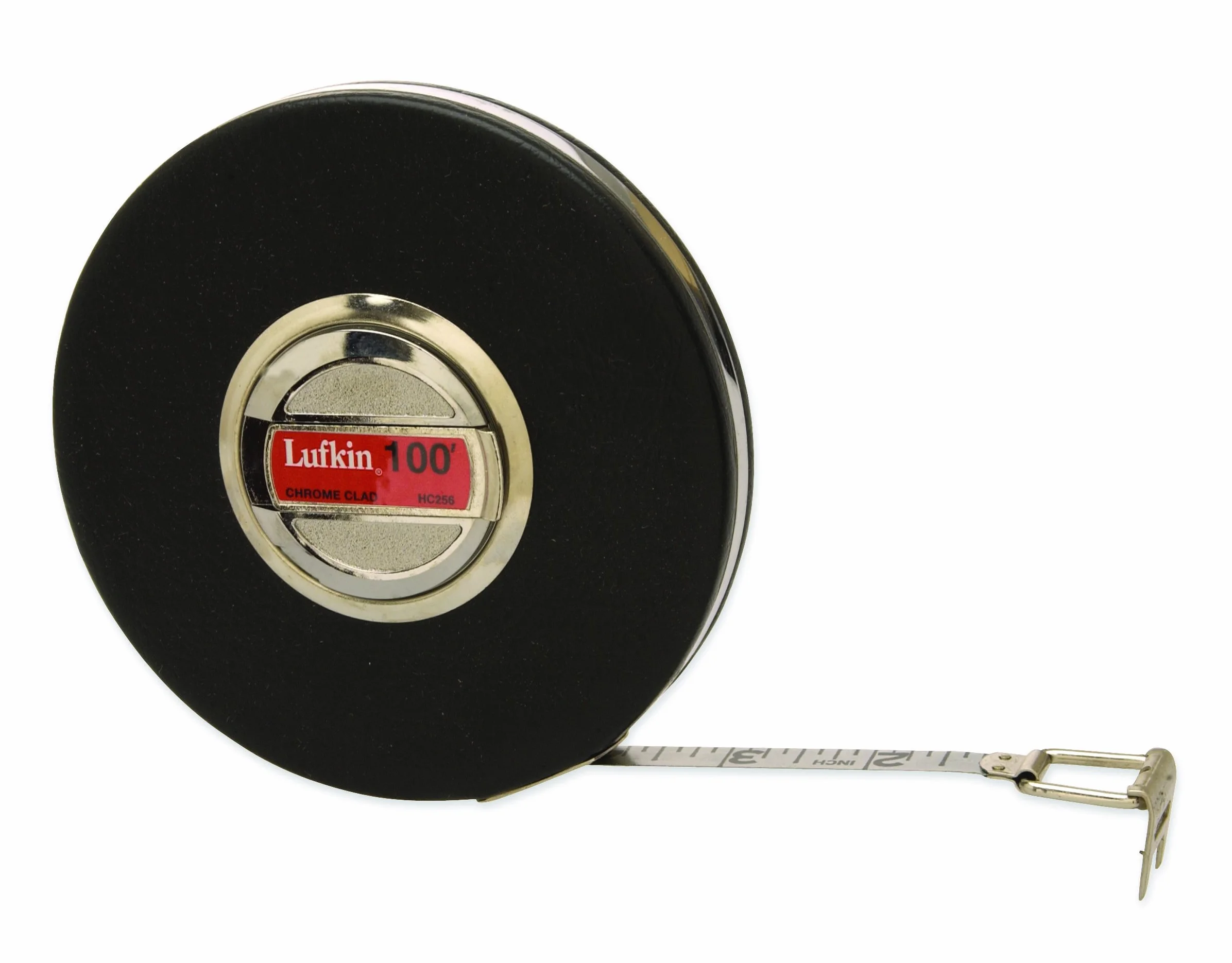 Lufkin HC256N - Cinta métrica con revestimiento cromado de 3/8 pulgadas x 100 pies, color negro