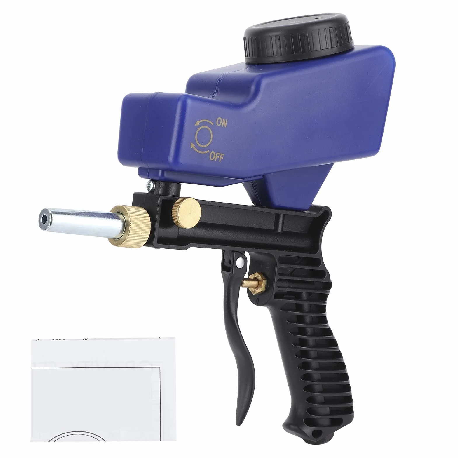 Fockety Pistola de Chorro de Arena, 150 PSI Multi Media Blaster para Compresor de Aire Herramienta Neumática Removedor de óxido de Pintura, Pistola de Chorro de Arena para Metal, Madera,