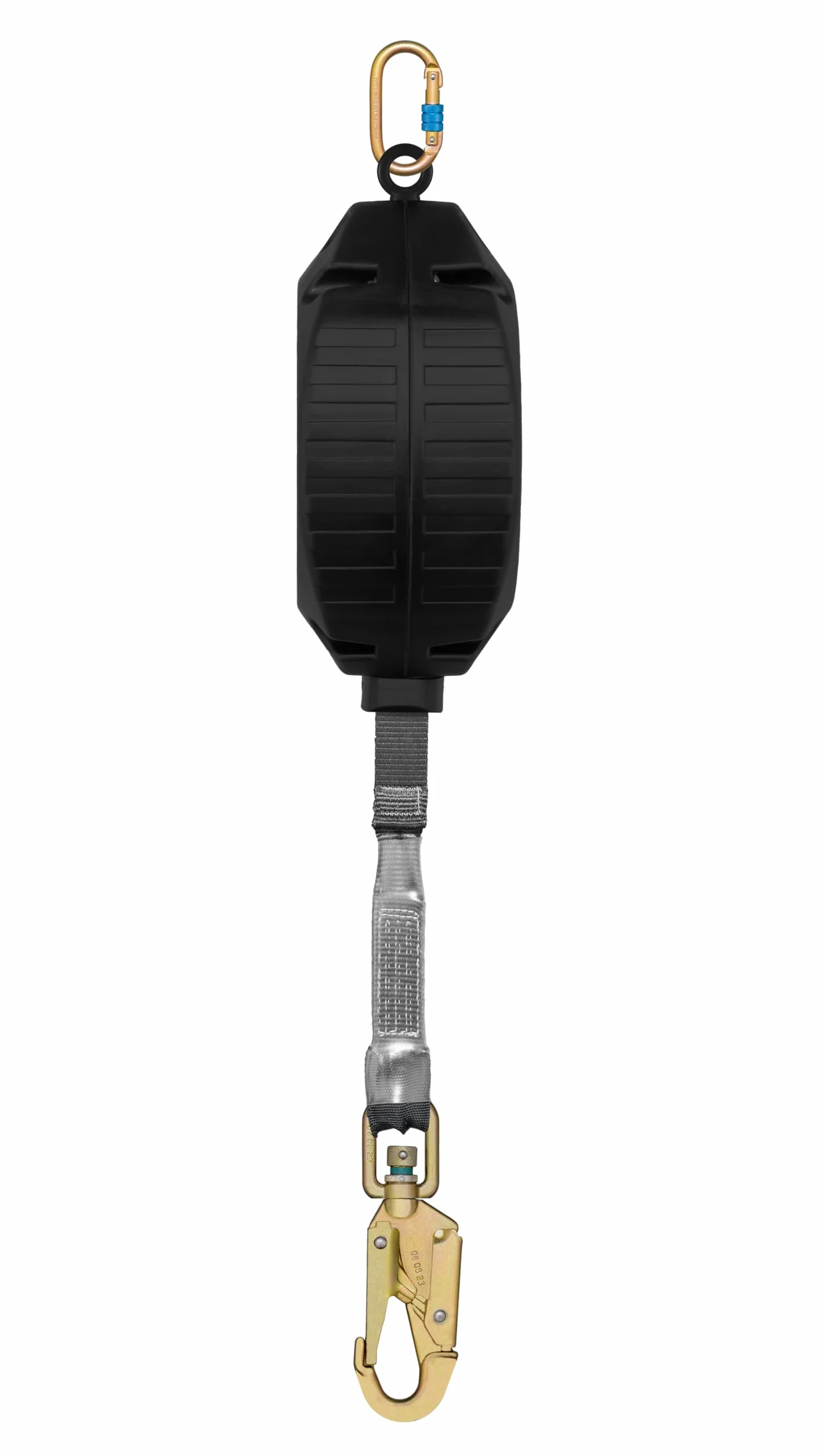 Irudek KARBOR 6 - Anticaídas retráctil 6 m con cinta de Technora, cárter sintético resistente, conectores giratorios, indicador de caída y chip NFC Ready, certificado EN 360 | VG11.060