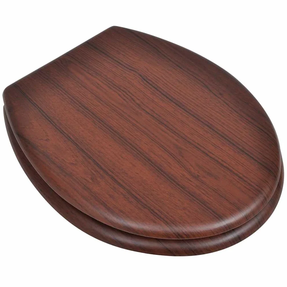 vidaXL Asiento de Inodoro Diseño Simple Madera MDF Tapa WC Baño Aseo Váter