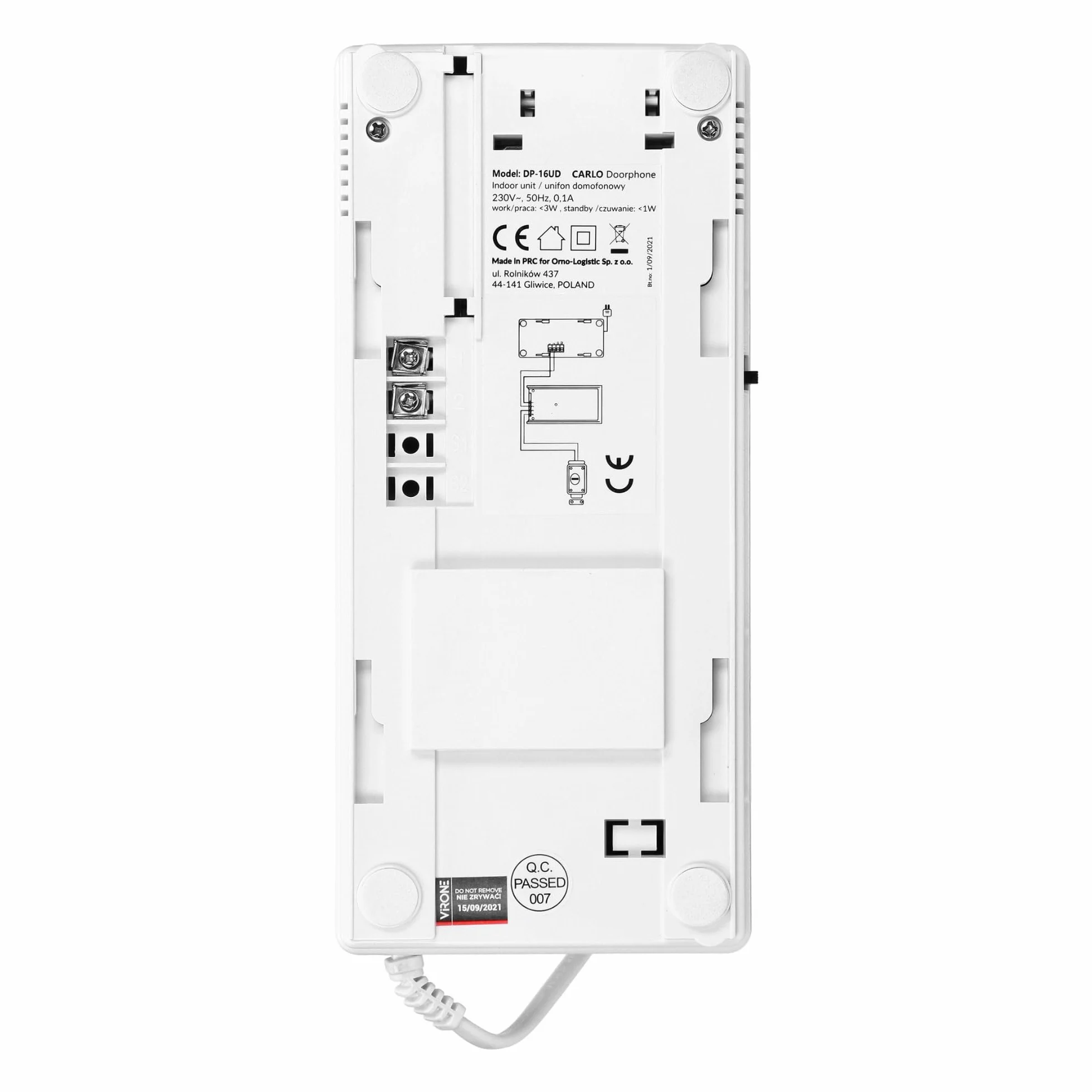 Virone CARLO Portero Automatico Kit de Intercomunicador de Superficie Unifamiliar