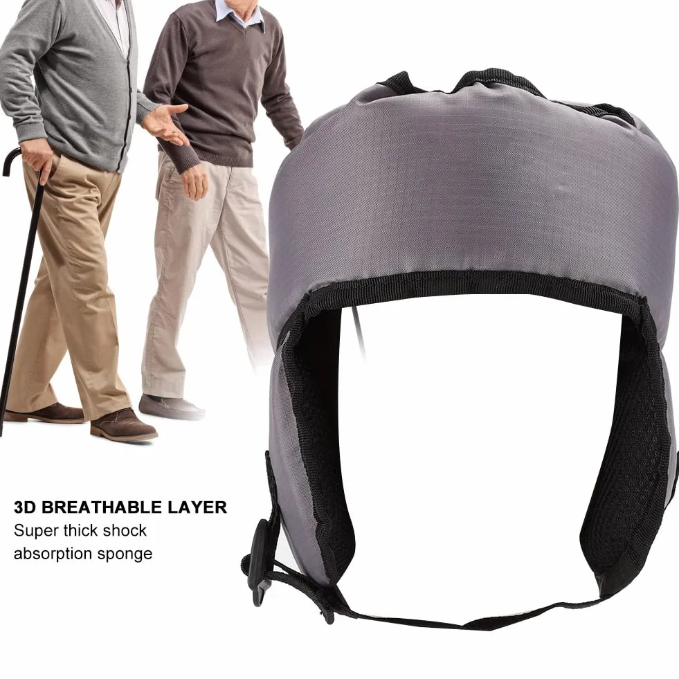 Casco de Seguridad para Personas Mayores Gorra de Seguridad Suave y Ajustable Casco anticolisión Casco Protector para Personas Mayores Absorción de Impactos para Adultos Mayores