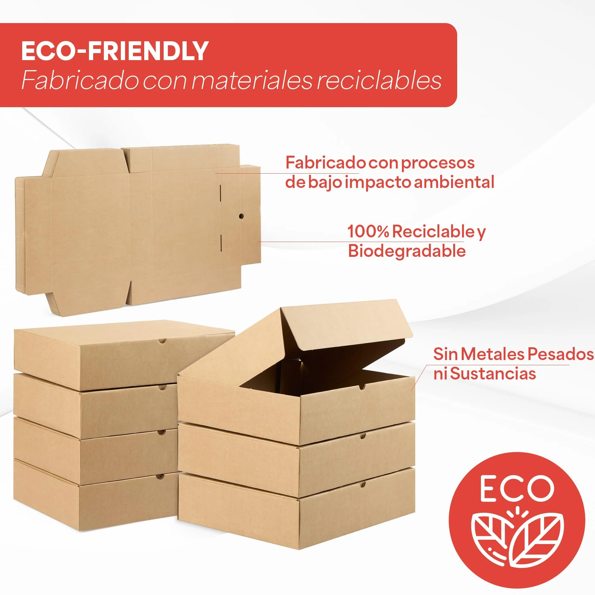 Pack 25 Cajas Cartón Automontables 35x26x8cm Kraft Envíos Regalo