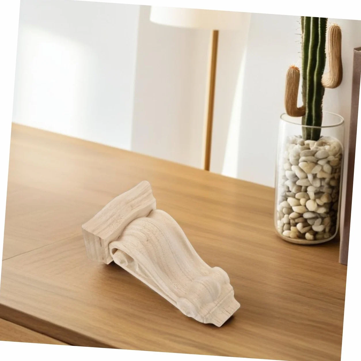 Ménsulas de Madera Tallada Estilo Europeo Detalles Hechos a Mano, Diseño Elegante y Fácil Instalación para Chimeneas y Muebles, Pack de 2 Unidades