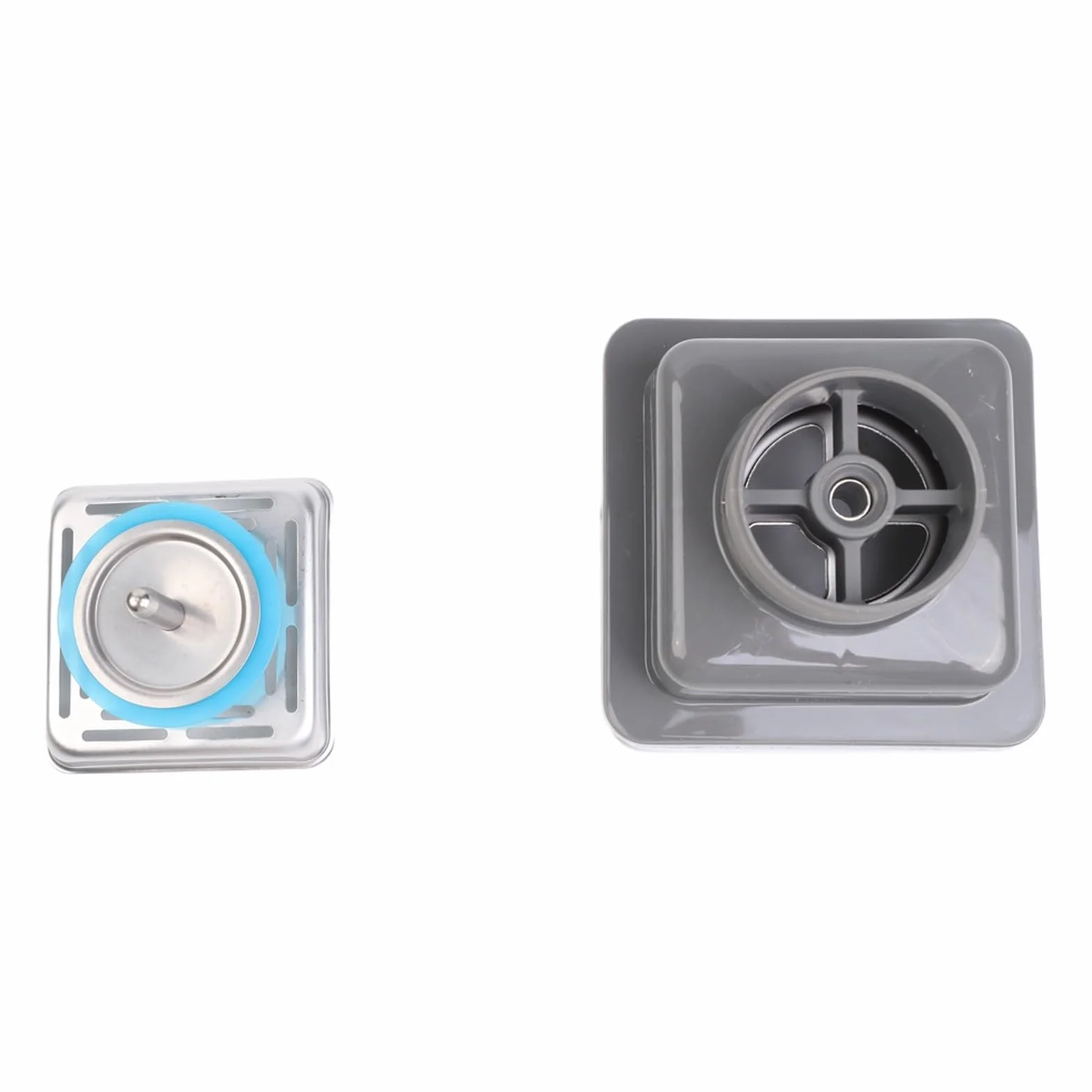 Desagüe cuadrado para fregadero de cocina 114 mm acero inoxidable