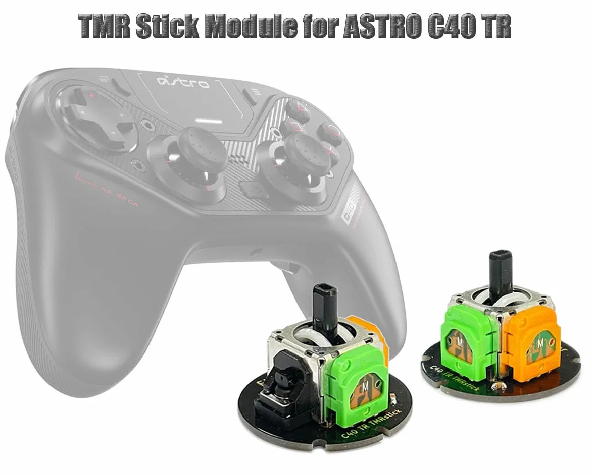 ElecGear 2 joystick TMR de repuesto para controlador Astro C40 TR, módulo soldado de montaje de PCB con barra de control electromagnética TMR de repuesto para palo analógico