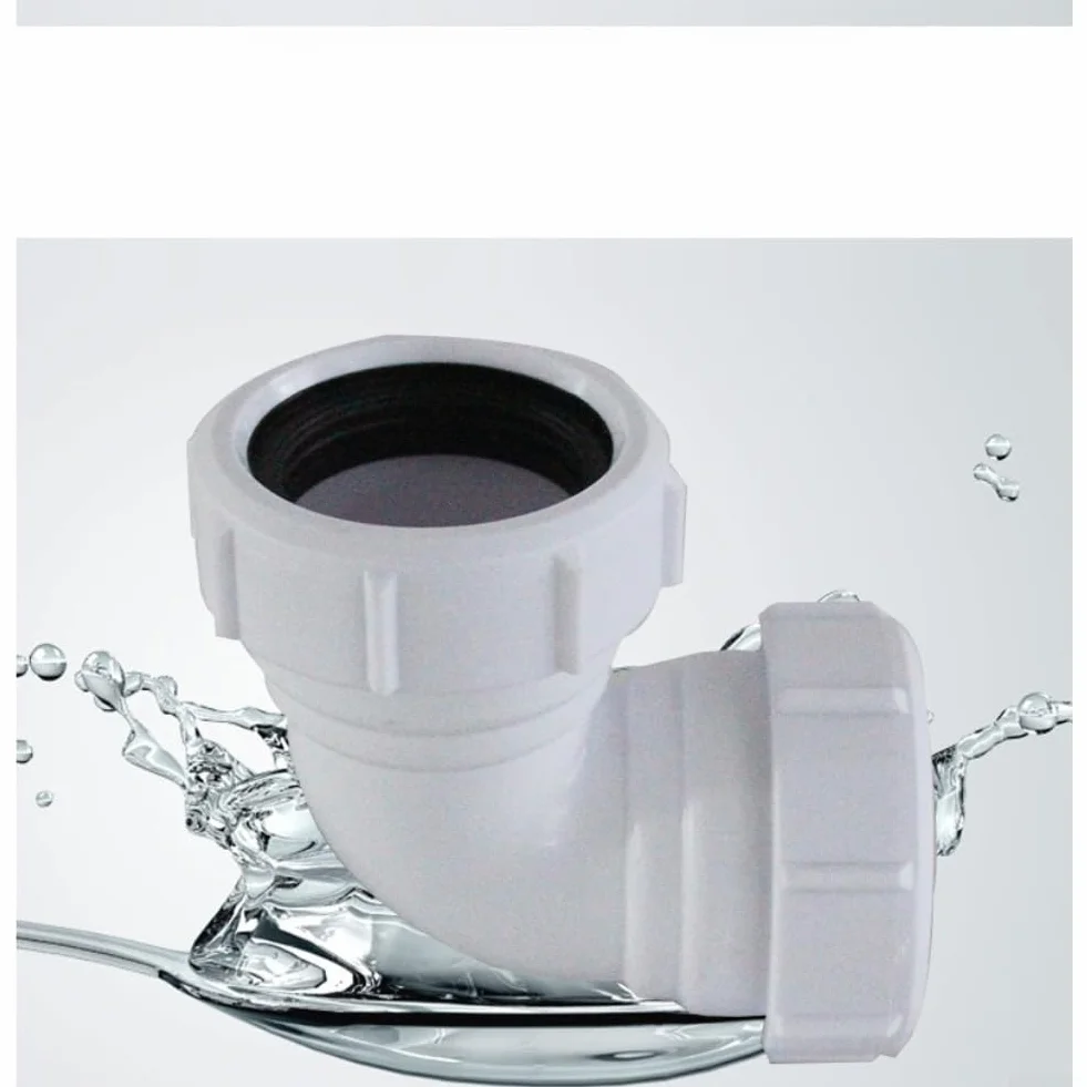 Codo de PVC 40 mm 90 grados accesorio tubería desagüe bañera cocina ducha conector fontanería blanco