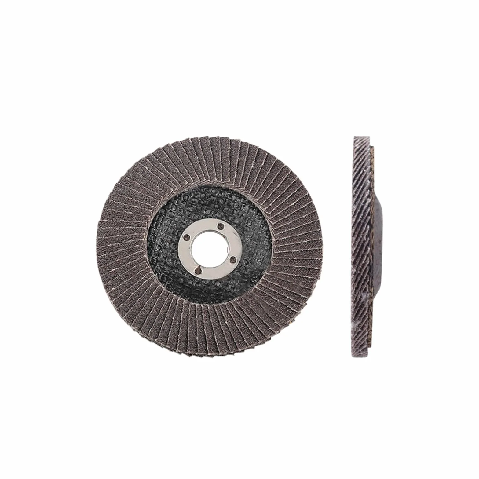 Paquete de 10 discos lija flap 100mm, eje 16mm, grano 60-320 | Ruedas abrasivas para amoladoras angulares de 100mm, aptas para acero, madera y plástico