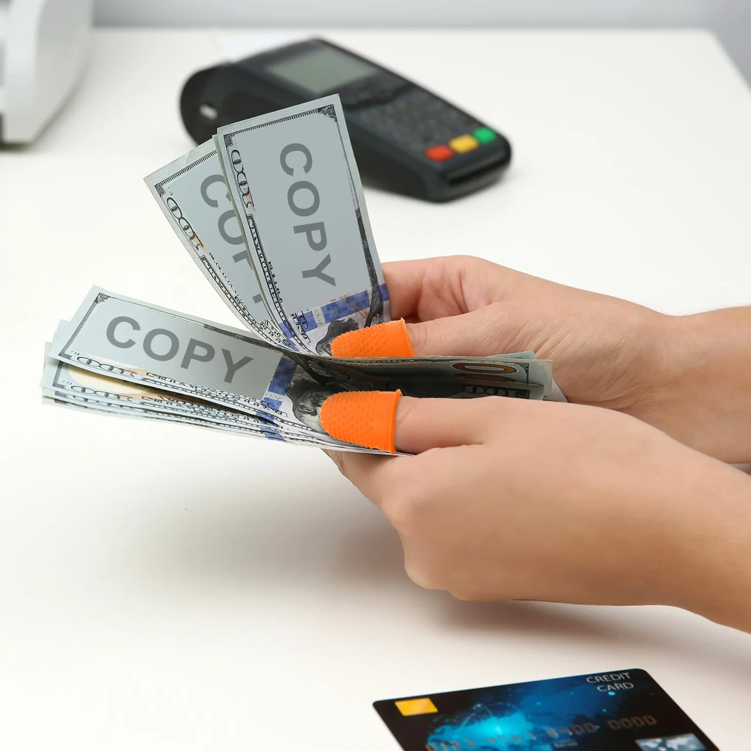 Dedal de Goma Reutilizable Oficina Clasificación Contar Dinero Pegamento Caliente Juegos Deportivos 20 Piezas Azul Naranja Verde Rojo Rosa