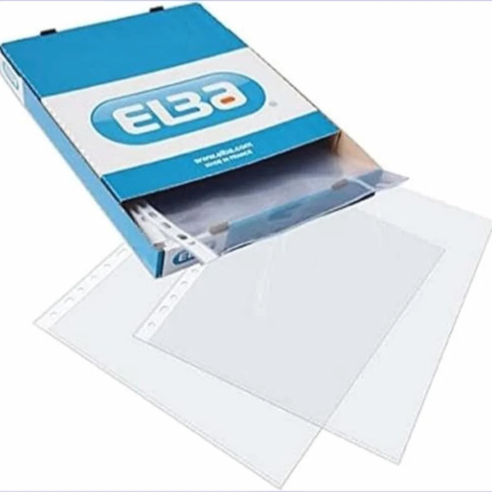 Fundas plástico folio A4 Elba 100 unidades transparente