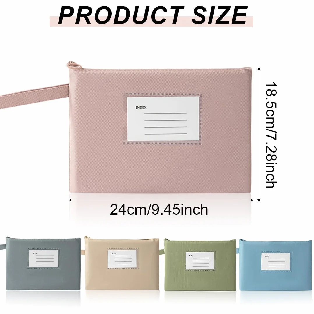 Bolsa para Guardar Dinero con Cremallera Oxford A5 21x15cm 5 Piezas