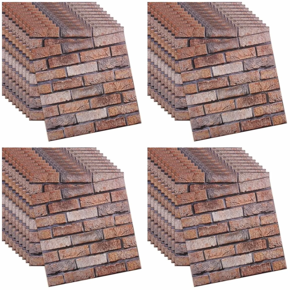 40 Pieces 3D Paneles Decorativos, 30 x 30 cm Papel Pintado Autoadhesivo Efecto Ladrillo de Piedra, para Cocina, Dormitorio, Salón, Estudios de Grabación, Oficinas