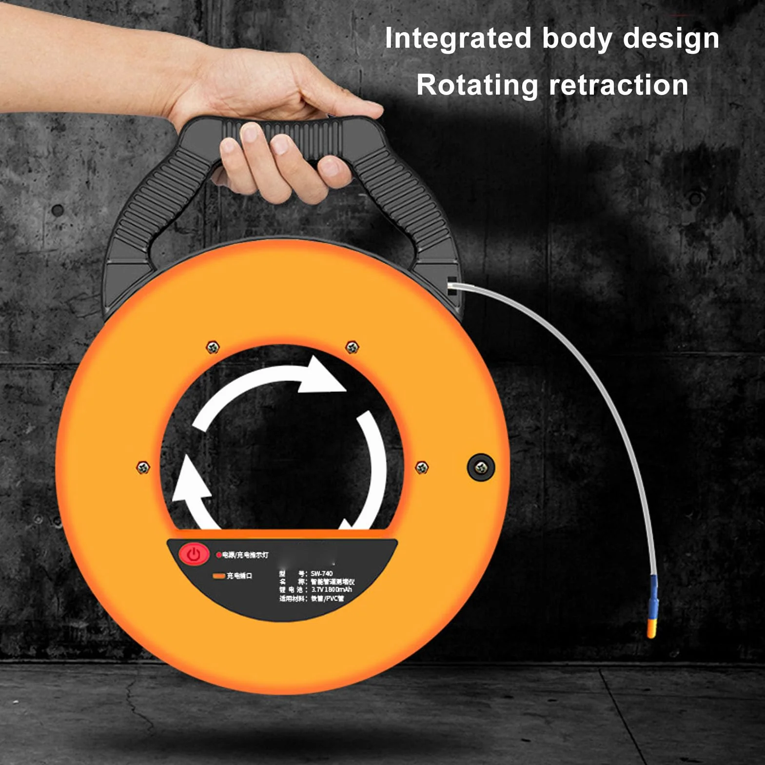 Localizadores de Tuberías, Detector de Bloqueo de Tuberías de Agua para PVC, Plástico, Metal, Rango de 20 M, Escáner de Pared, Herramientas de Plomería