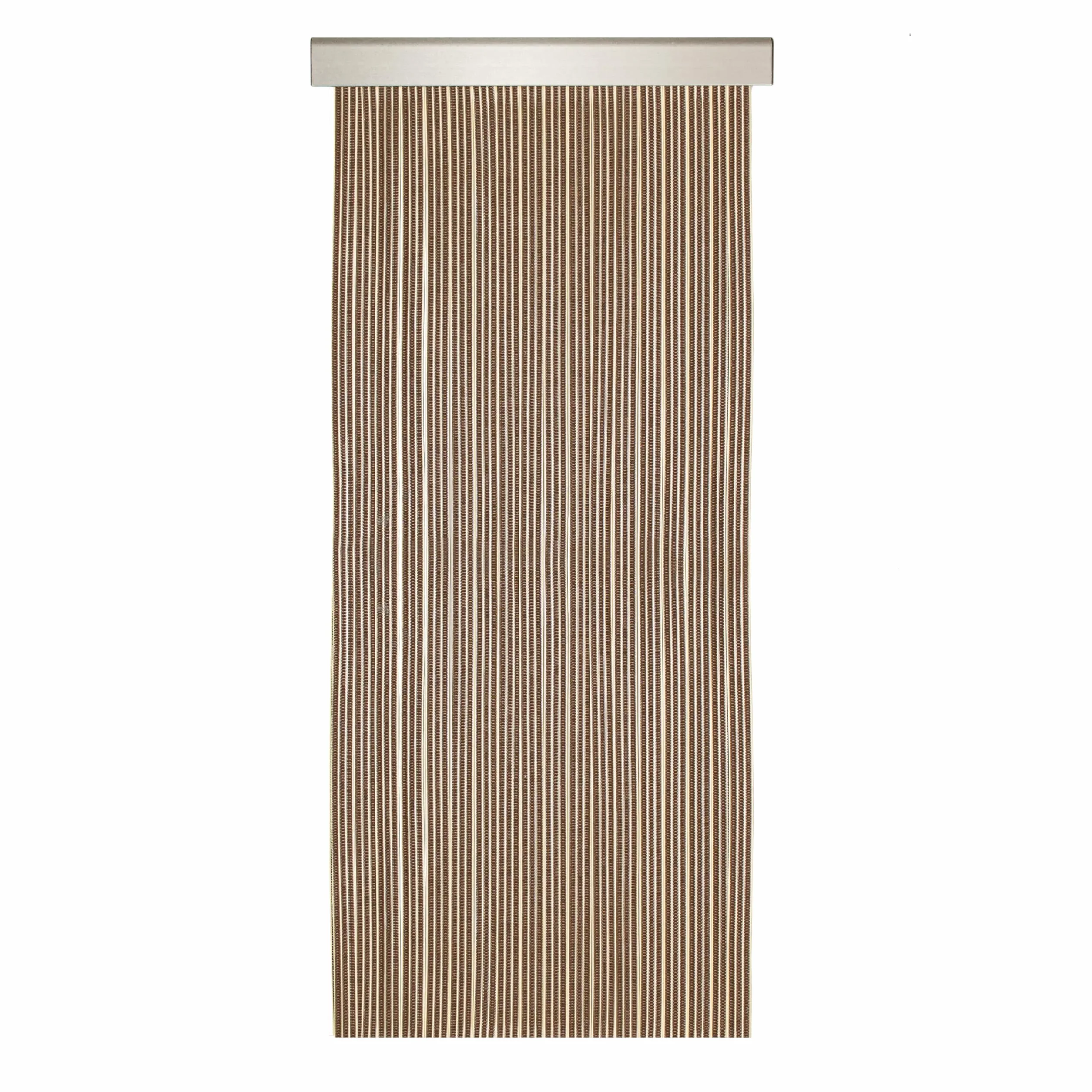 Cortina de Puerta, Exterior e Interior, 90 x 210 cm, MARRON-BEIGE, PVC y aluminio, Evita la entrada de Insectos, bichos, fácil de instalar, Fabricada en España