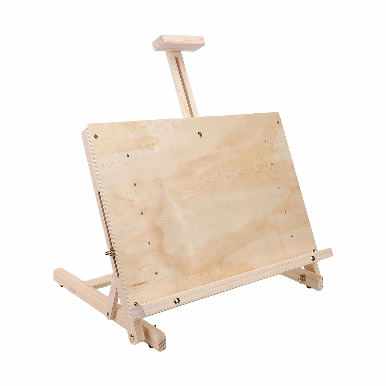 banapoy Caballete de Mesa de Madera para Arte, Caballete de Tablero de Dibujo de Madera de Haya, Ajustes Ajustables, Tablero de Dibujo y de Artista, Mesa de Escritorio para Pintar y Exhibir Obras de