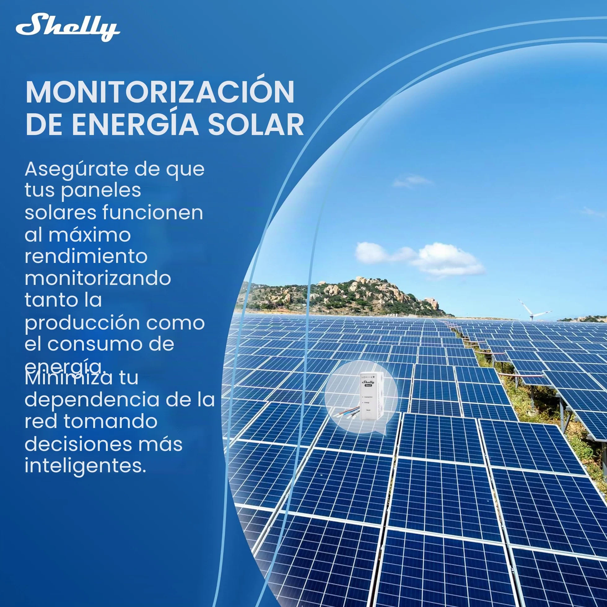 Shelly 3EM-63W Gen3- Wi-Fi & Bluetooth, Supervisión de Energía, Medición de Corriente Sin Contacto, Compatible con Fotovoltaicos, Instalaciones Trifásicas o Monofásicas, Reloj en Tiempo Real, iOS