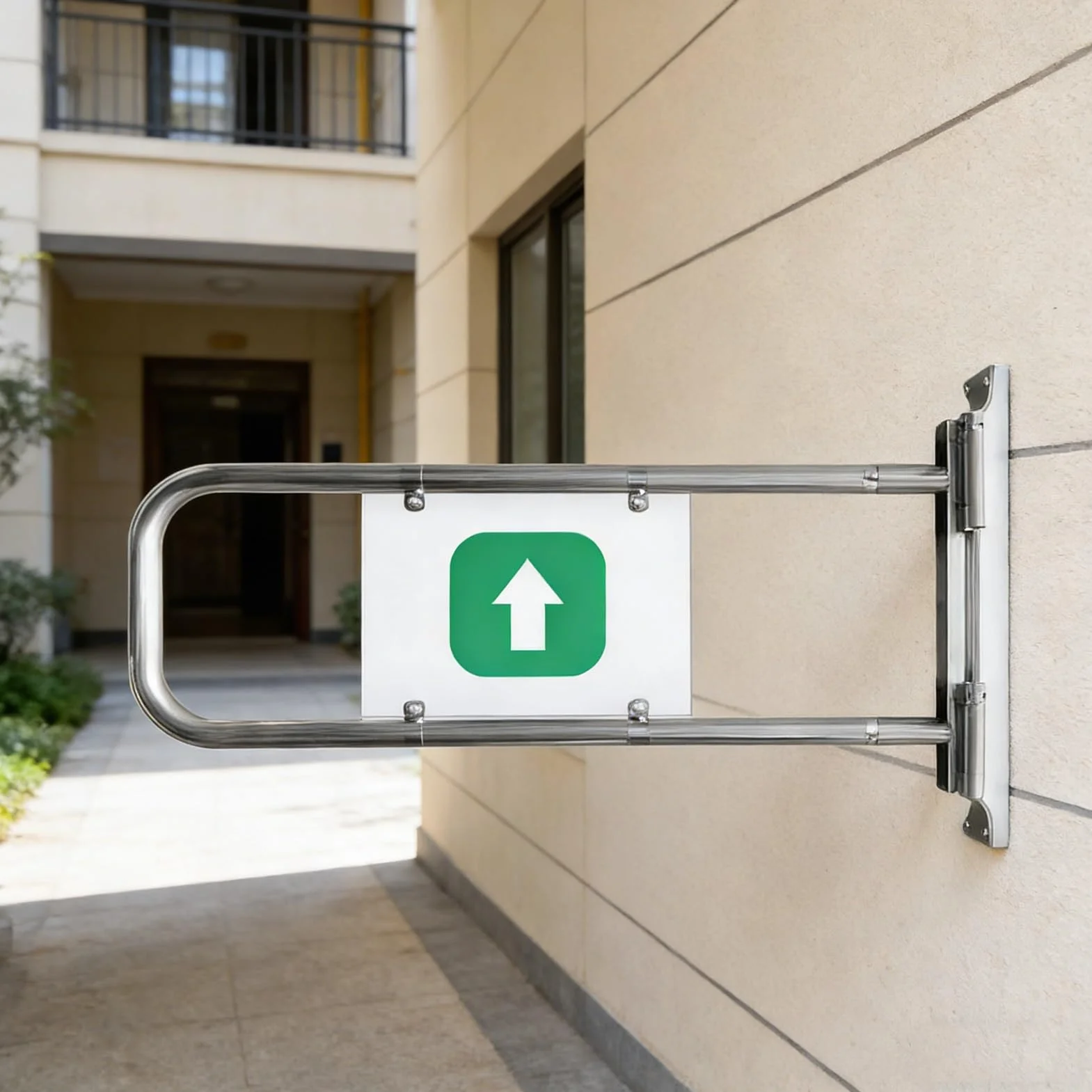 Puerta de seguridad de entrada de acero inoxidable con resorte, puerta de acceso peatonal de 1 vía, puerta batiente de supermercado, barrera de mostrador, 55 cm