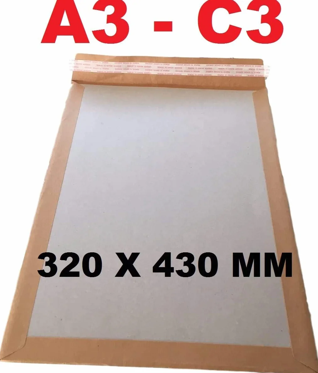 Sobres de cartón rígido C3 A3 320 x 430 mm Brown para envío