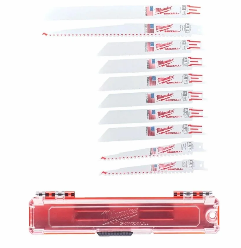 Estuche de plástico 10 hojas de sable - 10pcs Sawzall Set